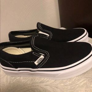 Vans Black Original Slip Ons Boys